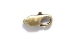10FI143-ABR: Clasp Lobster Antique Brass Plated Brass 10x5mm 4 Pieces Per Package