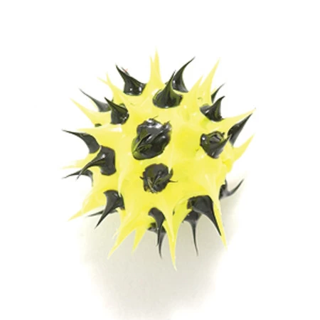 10MS122-09: Rubber Bead Round Yellow With Black 10mm - 5 Piece Package 3 10MS122-09: Rubber Bead Round Yellow With Black 10mm - 5 Piece Package