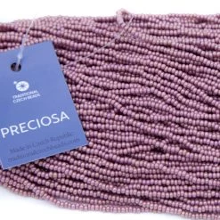 10SB393-RL: Preciosa Czech Seed Bead Opaque Rose Luster #46095 10/0 - 5 Hanks