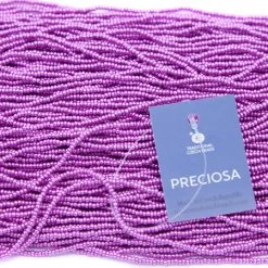 11SB896: Preciosa Czech Seed Bead Metallic Dark Pink 11/0 - Color# 18325 - 6 Hanks