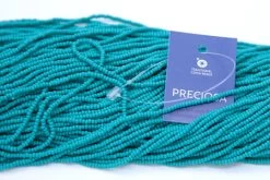 11SB985-PM: Preciosa Czech Seed Bead Permalux Sea Green Matte 11/0 - 6 Hanks