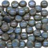 12CA173-52: Preciosa Czech Candy 2 Hole Blue With Stone 12mm - 50 Pieces Per Package -Handmade Beads Discount Store 12CA173 52 thumbnail