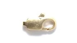 12FI143-HGR: Clasp Lobster Satin Hamilton Gold Plated Brass 12x5mm 4 Piece Package
