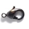 12FI644-GMR: Brass Clasp Lobster Claw Gunmetal Plated 12x7mm - 4 Pieces -Handmade Beads Discount Store 12FI644 GMR thumbnail