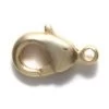 12FI644-HGR: Lobster Claw Clasp Satin Hamilton Gold Gold Plated Brass 12x7mm 4 Pieces Per Package -Handmade Beads Discount Store 12FI644 HGR thumbnail