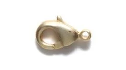 12FI644-HGR: Lobster Claw Clasp Satin Hamilton Gold Gold Plated Brass 12x7mm 4 Pieces Per Package