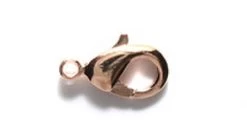 12FI644-RGR:Lobster Claw Clasp Rose Gold Plated Brass 12x7mm - 4 Pieces Per Package