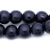 12WO109: Wood Round 12mm Black 2.5mm Hole 100 Piece String -Handmade Beads Discount Store 12WO109 thumbnail