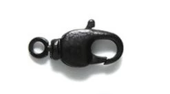 14FI647-MBR: Clasp Swivel Lobster 7x14mm Matte Black Plated Brass - 3 Pieces Per Package