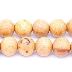 14WO152: Wood Round 14mm 2.5mm Hole 100 Piece String