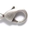 15FI644-ASR: Brass Clasp Lobster Claw Antique Silver Plated 15x9mm - 4 Pieces -Handmade Beads Discount Store 15FI644 ASR thumbnail