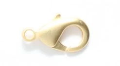 15FI644-HGR: Brass Clasp Lobster Claw Satin Hamilton Gold Plated 15x9mm 4PPK