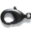 15FI644-MBR: Brass Trigger Clasp Lobster Claw Matte Black Plated Plated 15x9mm - 4 Clasps Per Package -Handmade Beads Discount Store 15FI644 MBR thumbnail