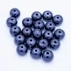 16BN109: Bone Smooth Round Black 16mm Average - 20 Pieces -Handmade Beads Discount Store 16BN109 thumbnail