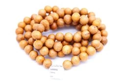 16WO152: Wood Round 16mm 2.5mm Hole 100 Piece String