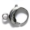 17FI646-SNR: Lobster Trigger Clasp Round 13x17mm Stainless Steel - 2 Piece Package -Handmade Beads Discount Store 17FI646 SNR thumbnail