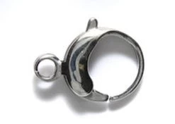 17FI646-SNR: Lobster Trigger Clasp Round 13x17mm Stainless Steel - 2 Piece Package