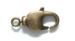 17FI647-ABR: Swivel Lobster Clasp 9x17mm Antique Brass Plated- - 3 Pieces