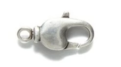 17FI647-ASR: Swivel Lobster Clasp 9x17mm Antique Silver Plated Brass - - 3 Pieces