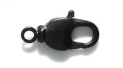 17FI647-MBR: Swivel Lobster Clasp 9x17mm Matte Black Plated Brass - - 3 Pieces