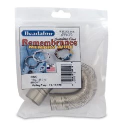1MW812-F: Remembrance Memory Wire 19-22mm Ring 195 Loops Per 1 Ounce Package