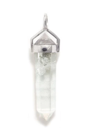 1ST411: Quartz Crystal Pendant With Sterling Silver 40-45mm - 1 Piece 3 1ST411: Quartz Crystal Pendant With Sterling Silver 40-45mm - 1 Piece