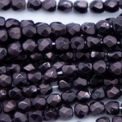 2FC109-98: Preciosa Czech Faceted Round Picasso Lt Amethyst 2mm