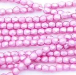2FC692-P: Czech Faceted Rd Pearl Pink True 2mm 600 Pieces