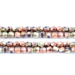 2FC847R: Czech Faceted Round Golden Copper True 2mm - - 100 Piece Pack