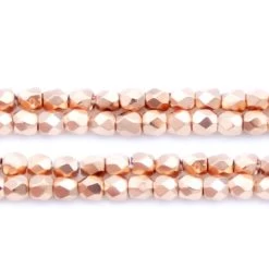 2FC856-CCR: Preciosa Czech Faceted Round Copper Color True 2mm - - 100 Piece Pack