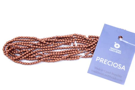 2FC958-ME: Preciosa Czech Faceted Round Silky Dark Copper True 2mm 600Pc 4 2FC958-ME: Preciosa Czech Faceted Round Silky Dark Copper True 2mm 600Pc - Image 2