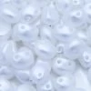 30CA612-P: Preciosa Czech Candy Oval Two Hole White Pearl 4x6mm - 50 Pieces Per Package -Handmade Beads Discount Store 30CA612 P thumbnail