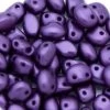 30CA699-P: Preciosa Czech Candy Oval Two Hole Purple Velvet Pearl 4x6mm - 50 Pieces Per Package -Handmade Beads Discount Store 30CA699 P thumbnail