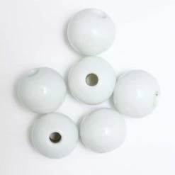30IN112-RD: India Round White 30mm - 15 Pieces