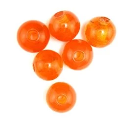 30IN232-RD: India Round Orange Opal 30mm - 15 Pieces