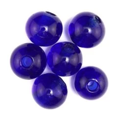 30IN276-RD: India Round Transparent Dark Blue 30mm - 15 Pieces