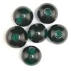 30IN288-RD: India Round Transparent Dark Green 30mm - 15 Pieces -Handmade Beads Discount Store 30IN288 RD Beads IndiaBeads