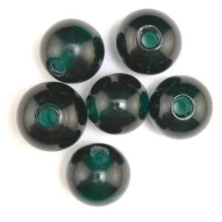 30IN288-RD: India Round Transparent Dark Green 30mm - 15 Pieces