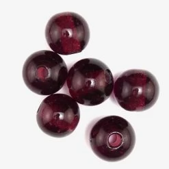 30IN298-RD: India Round Transparent Purple 30mm - 15 Pieces
