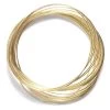 30MW852: Memory Wire Gold Oval Bracelet 23lp 2x2.5in - Package -Handmade Beads Discount Store 30MW852 StringingMaterials StringingMaterials