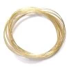 32MW852: Memory Wire Gold Oval Bracelet 20lp 2.4x3in - Package -Handmade Beads Discount Store 32MW852 StringingMaterials StringingMaterials