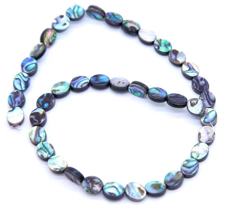 33AB558-F: Abalone Oval 8x10mm 15-16" Strand 4 33AB558-F: Abalone Oval 8x10mm 15-16" Strand - Image 2