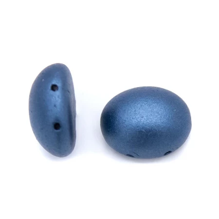 34CA668-P: Preciosa Czech Candy Oval Two Hole Petrol Pearl 10x12mm - 12 Pieces Per Package 4 34CA668-P: Preciosa Czech Candy Oval Two Hole Petrol Pearl 10x12mm - 12 Pieces Per Package - Image 2