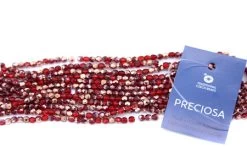 3FC244-G: Preciosa Czech Faceted Round Ruby With Gold 3mm 600 Pieces Per Package -Handmade Beads Discount Store 3FC244 G Beads FirePolishedBeads