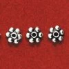 3FI95-SS: Bead Daisy Spacer Sterling 3.4mm 10 Pieces -Handmade Beads Discount Store 3FI95 SS Findings BeadCaps