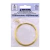 3MW852-LT: Memory Wire Kit, Round, Gold Color Large Bracelet 2.25 In, 5.7 Cm / Diameter, Approx. 12 Coils, Silver Plated 3 Mm Memory Wire End Caps, 8 Pc -Handmade Beads Discount Store 3MW852 KT StringingMaterials StringingMaterials MemoryWire