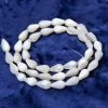 42MP653: Mother Of Pearl Natural Bead Drop 6x9mm 16" String - 40 Piece Per Strand Average -Handmade Beads Discount Store 42MP653 thumbnail