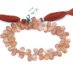 42ST120-FP: Sunstone Faceted Pear Drop 6-7x10-12mm Avg - 1 Strand