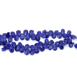 44ST409-FC: Lapis Lazuli Faceted Pear Drop 6x6-11mm - 70-89 Carat Strand