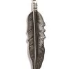 45FI650-SR: Feather Charm Imitation Rhodium/Silver Color 45mm 6PP -Handmade Beads Discount Store 45FI650 SR thumbnail